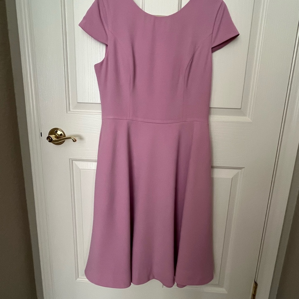 Dress the Population Mauve Fit-and-Flare Midi Dress